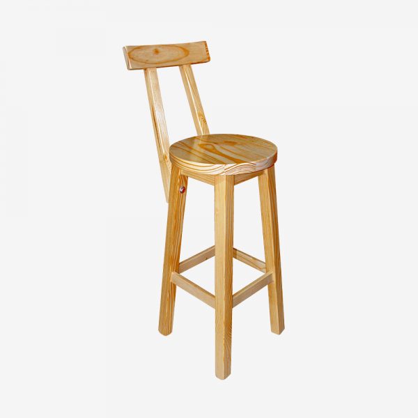 silla alta madera redonda para restaurantes barras y bares