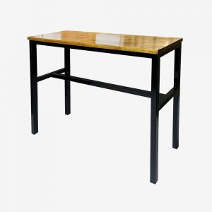 mesa alta barra metal madera rectangular