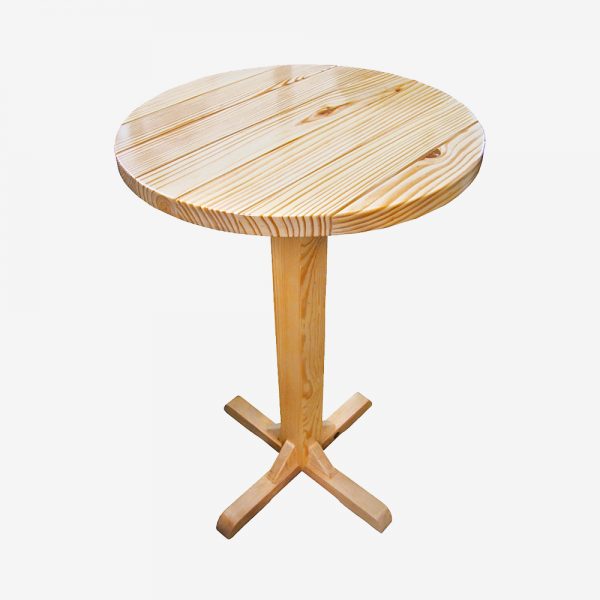 mesa en madera redonda pata de árbol restaurantes bares tiendas