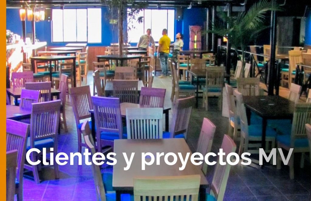 clientes y proyectos en metal madera muebles mv bogota mobiliairio para negocios restaurantes bares hoteles oficinas