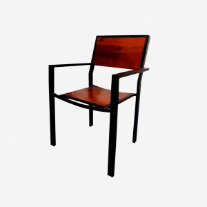 Silla desk plus 4 curvas pegadas metal madera color caoba fabrica de muebles MV bogota colombia muebles para negocios comerciales