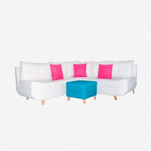 sofa familiar 12 puestos madera tapizado color blanco fabrica de muebles MV bogota colombia muebles para negocios comerciales