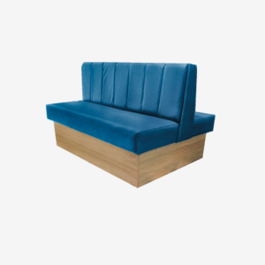 Sofas boat aplatadando madera tapizado color azul fabrica de muebles MV bogota colombia muebles para negocios comerciales bara restaurantes tiendas