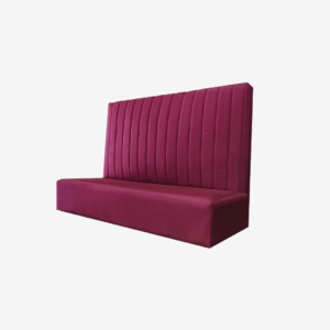 Sofa kenn aplatanado dos tapas madera tapizado color vinotinto fabrica de muebles MV bogota colombia muebles para negocios comerciales bar restaurantes tiendas